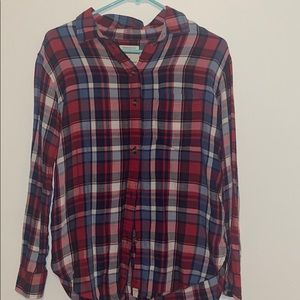 American Eagle “over-sized fit” plaid shirt